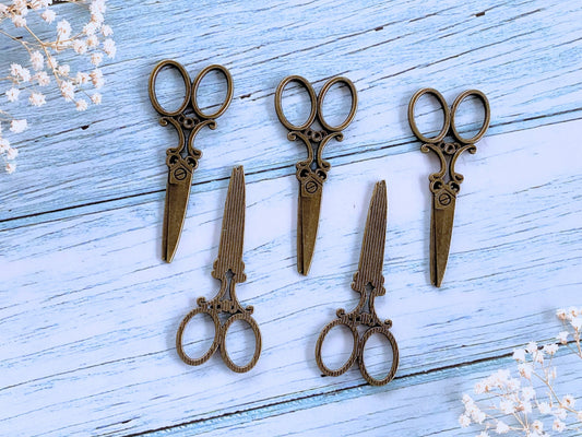 Charm Pendant 2pcs Vintage Scissors Decorative Components Vialysa