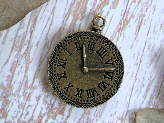 Charm Pendant Clock Embellishment for Scrapbook Pages Vialysa