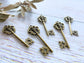Charm Pendant Vintage Key Finnabair Metal Embellishment Vialysa