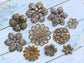 Filigree 10pcs Set Flower Filigree Metal Embellishments Vialysa