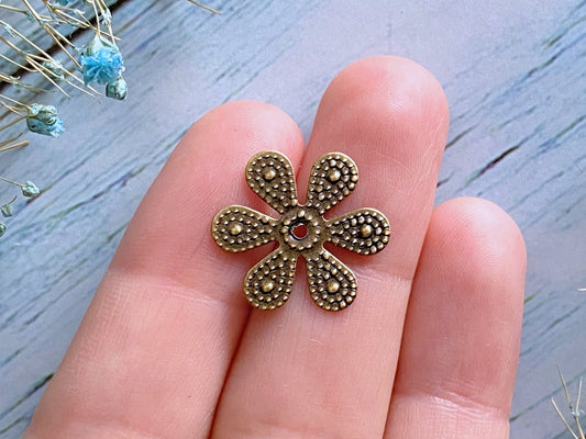 Filigree 15pcs Miniature Flower Jewelry Making Supplies Vialysa