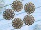 Filigree 2pcs Metal Decorative Flower Ornaments Vialysa