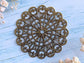 Filigree 3pcs Bronze Mandala Boho Metal Embellishments Vialysa
