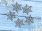 Filigree 3pcs Silver Snowflake Journal Embellishments Vialysa