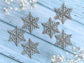 Filigree 3pcs Silver Snowflake Journal Embellishments Vialysa