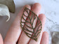 Filigree 4pcs Antique Brass Filigree Leaf Shape Links Vialysa