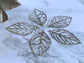 Filigree 4pcs Filigree Leaf Links Floral Art Components Vialysa