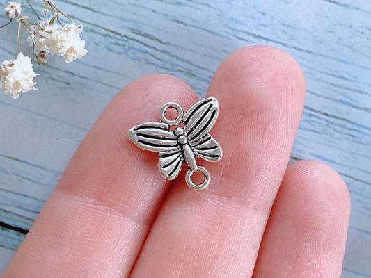 Filigree 4pcs Mini Butterfly Charms Jewelry Connectors Vialysa