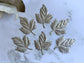 Filigree 4pcs Silver Currant Leaves Decorative Hangings Vialysa