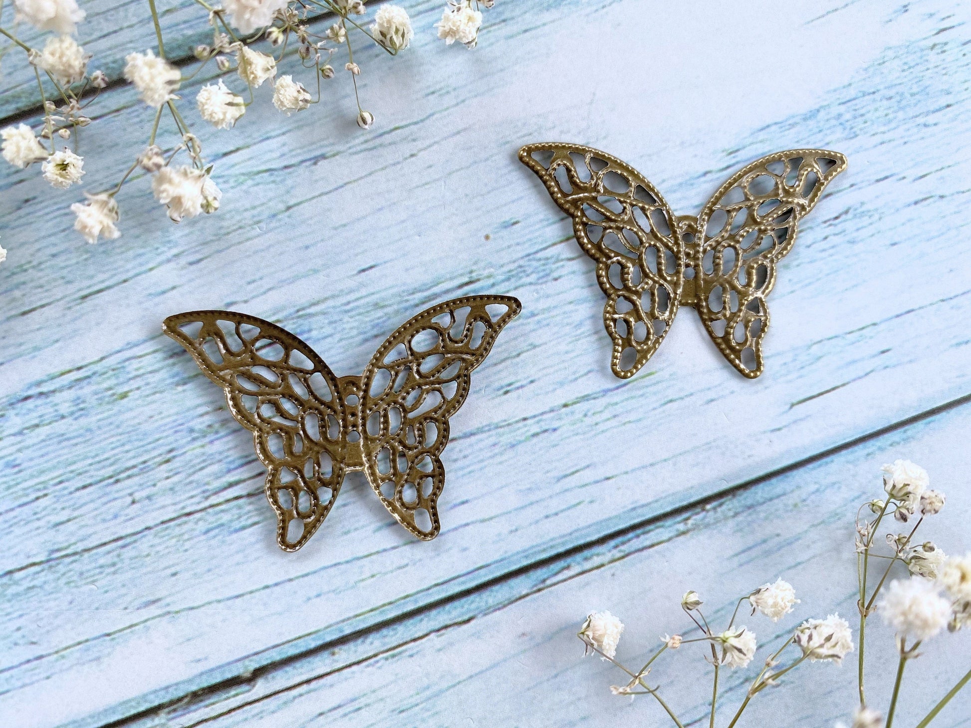 Filigree 6pcs Filigree Butterfly Angel Wings Links Vialysa