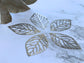 Filigree 6pcs Leaf Shape Charms Scrapbook Embellishments Vialysa