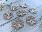 Filigree 6pcs Small Flower Decorative Hangings Vialysa