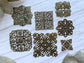 Filigree 7pcs Set Square Filigree Metal Embellishments Vialysa