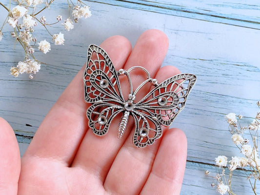 Filigree Filigree Butterfly Necklace Charm Pendant Vialysa