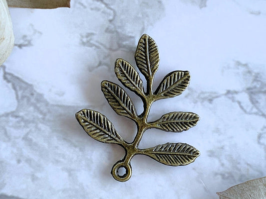 Filigree Leaf Shape Jewelry Making Charm Findings Vialysa